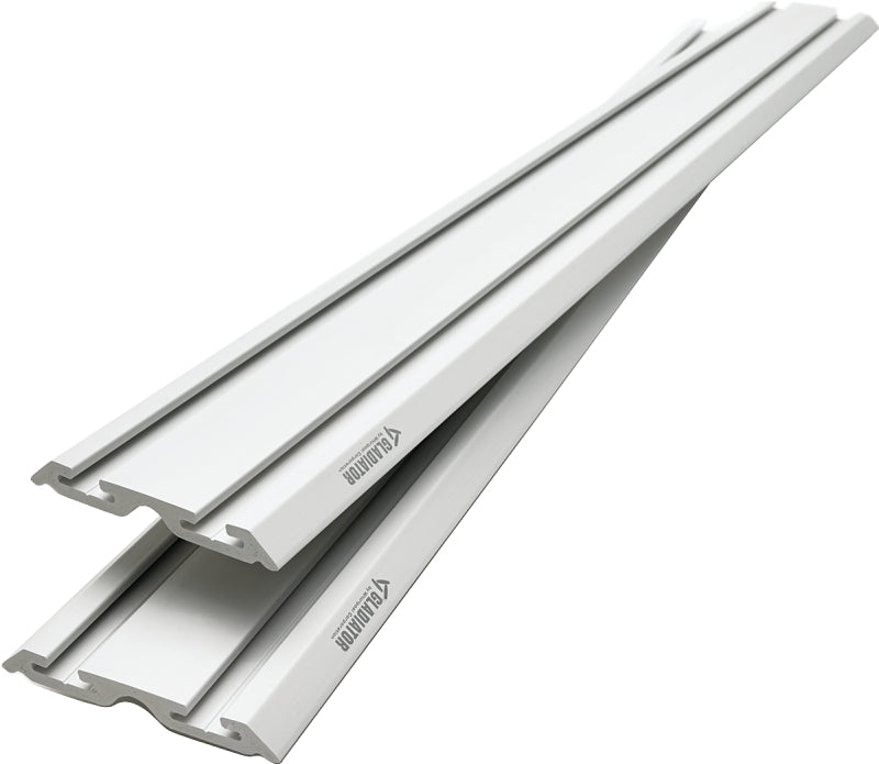 Gladiator GAWC042PZY Wall Channel, 75 lb, PVC, Gray, 48 in L, 6 in W