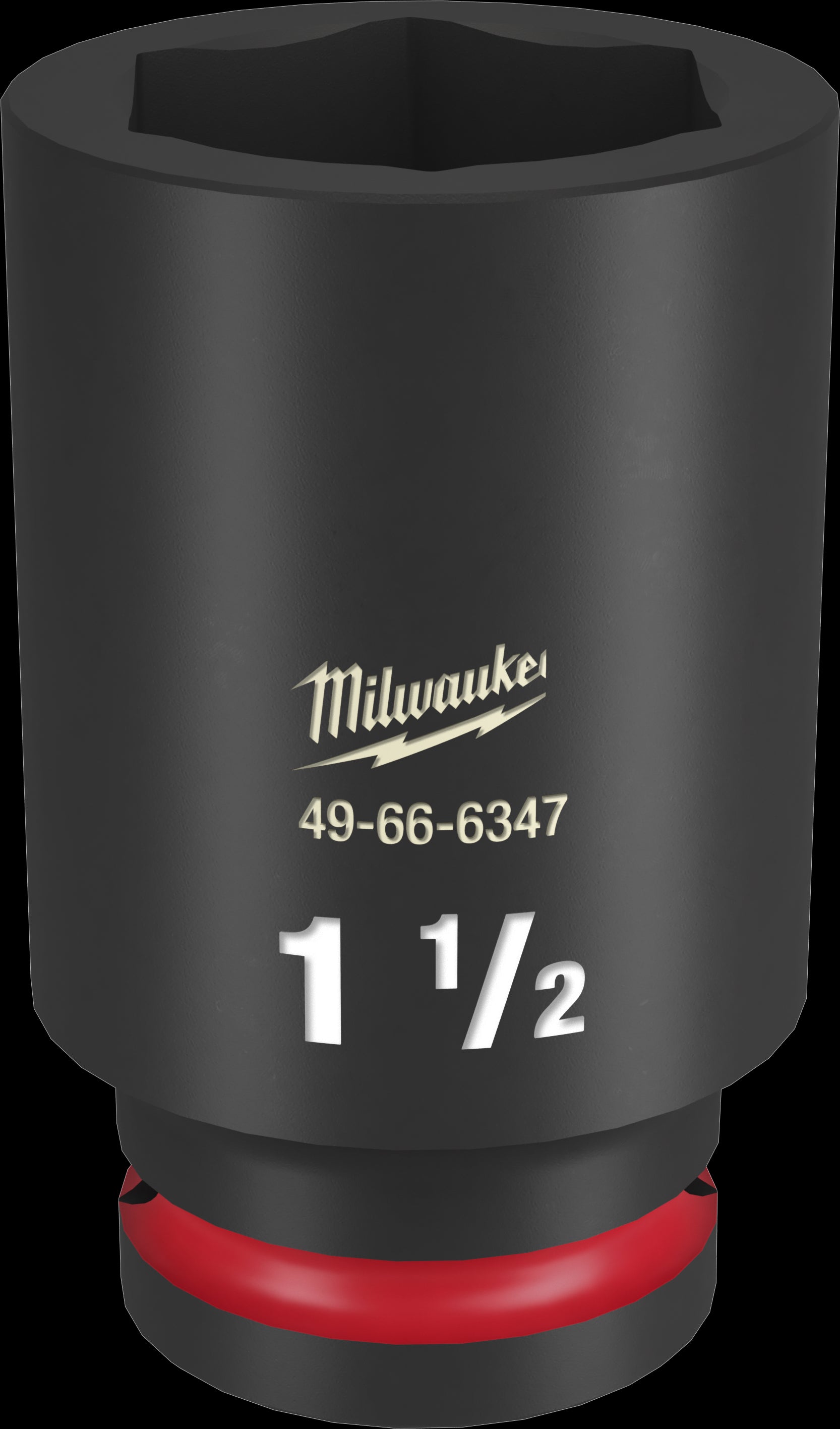 Milwaukee SHOCKWAVE Impact Duty Series 49-66-6347 Deep Impact Socket, 1-1/2 in Socket, 3/4 in Drive, Square Drive