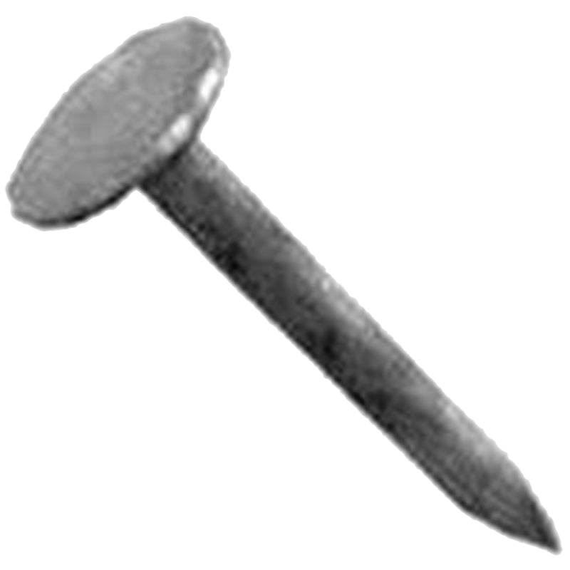 ProFIT 0132075 Hand Drive Roofing Nail, 1-1/4 in L, Flat Head, 11 ga Gauge, Steel