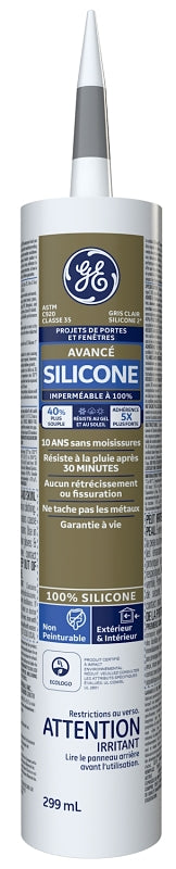 GE Silicone II SE2192 Window and Door Sealant, Light Gray, 10.1 oz