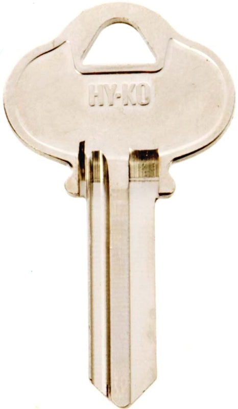 Hy-Ko 11010S4 Key Blank, Brass, Nickel, For: Sargent Cabinet, House Locks and Padlocks