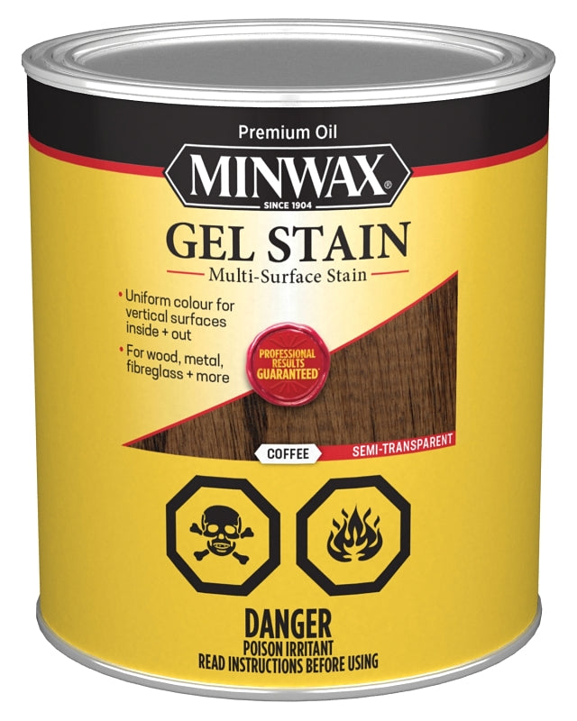 Minwax 660910000 Gel Stain, Coffee, Liquid, 1 qt, Can