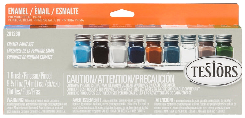 Testors 281230 Enamel Paint Set, 0.25 oz, Bottle