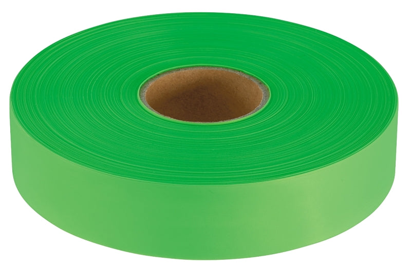 Empire 77-061 Flagging Tape, 600 ft L, 1 in W, Lime Green, Plastic