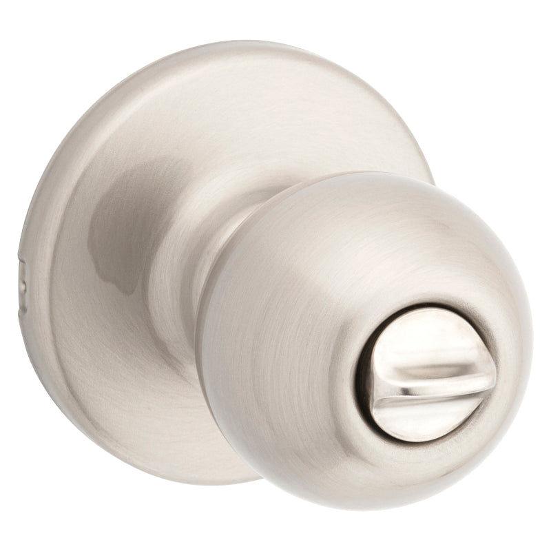 Kwikset 93001-875 Security Polo Lockset, Knob Handle, Satin Nickel