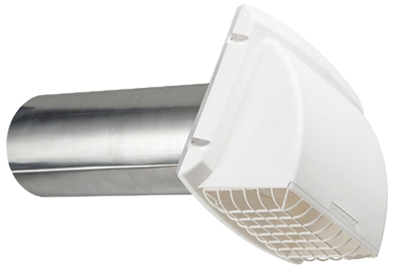 Dundas Jafine ProMax PMH4WZW Exhaust Hood, 6-1/4 in W Hood, 4-1/4 in D Hood, 7 in H Hood, 4 in Duct, Polypropylene Hood