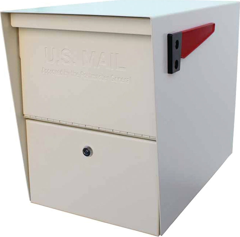 Mail Boss Packagemaster 7207 Series Mailbox, White, Steel, Powder-Coated, 11-1/4 in W, 21 in D, 13-3/4 in H