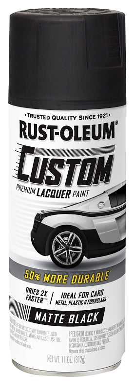 Rust-Oleum 332289 Automotive Spray Paint, Matte, Black, 11 oz, Can