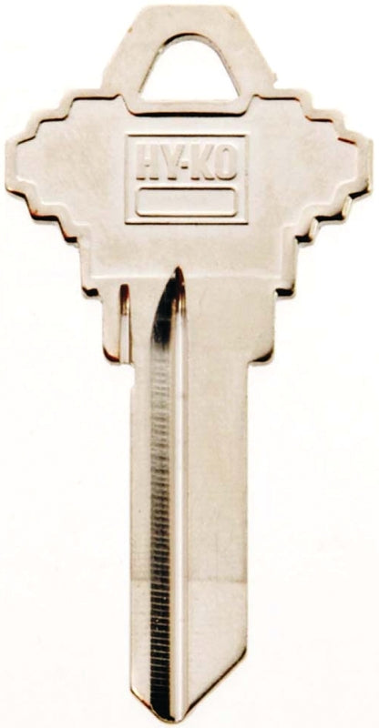 Hy-Ko 11010SC1 Key Blank, Brass, Nickel, For: Schlage Cabinet, House Locks and Padlocks