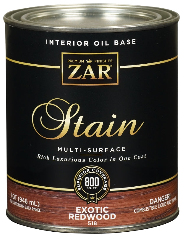 ZAR 51812 Interior Stain, Exotic Redwood, Liquid, 1 qt