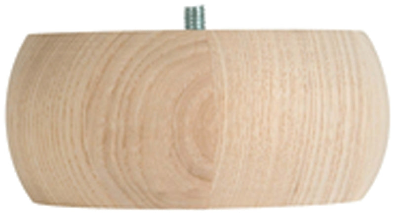 Waddell 2731 Bun Foot, 2-1/4 in H, Round, Maple