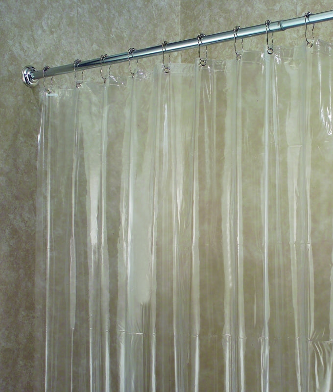 iDESIGN 14551 Shower Curtain/Liner, 72 in L, 72 in W, EVA/Vinyl, Clear