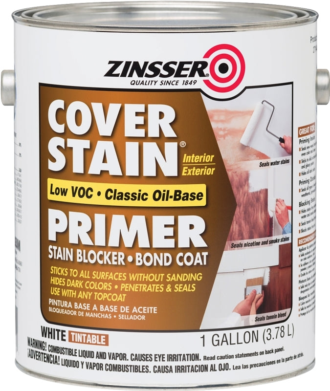 Zinsser 271448 Primer, Flat, White, 1 gal