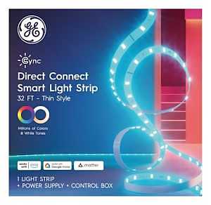 GE 93131731 Smart Color Changing Light Strip, 120 V, 10 W, LED Lamp, 250 Lumens, 4000 K Color Temp