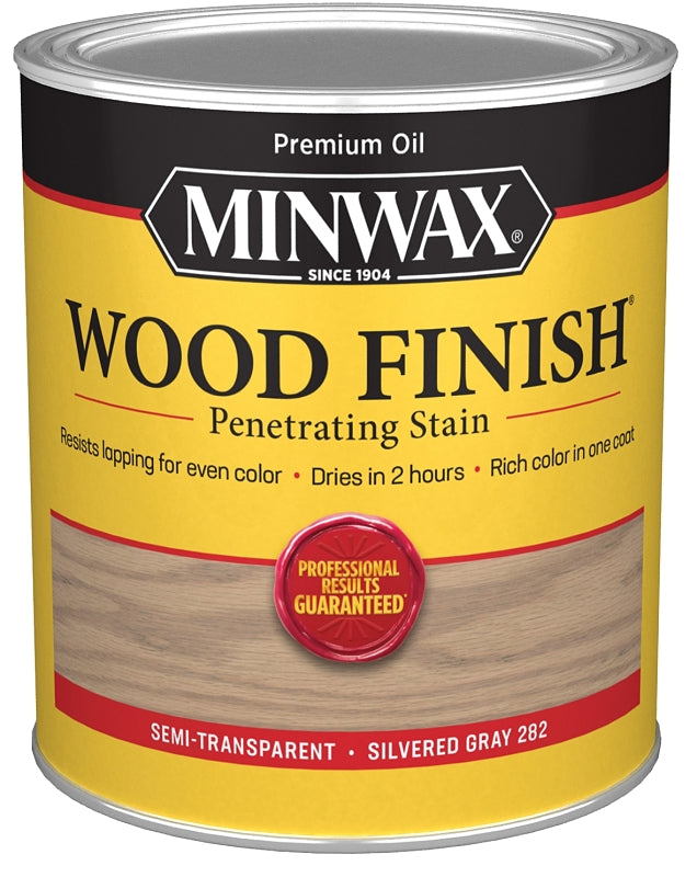 Minwax 701024444 Wood Stain, Silver Gray, Liquid, 1 qt