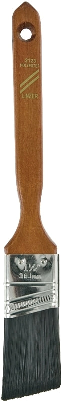 Linzer WC2123-1.5 Paint Brush, 1-1/2 in W, 2-1/4 in L Bristle, Polyester Bristle, Sash Handle