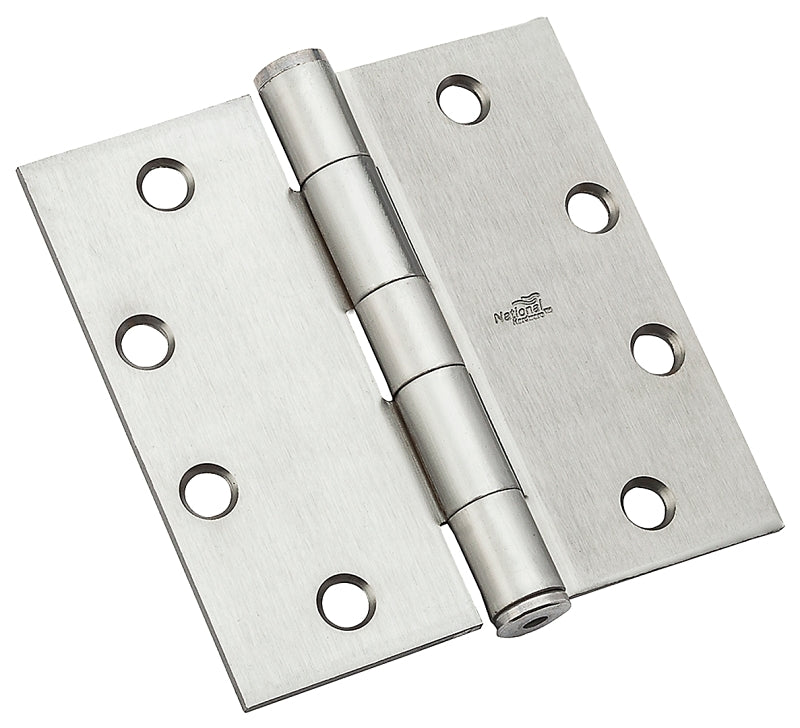 National Hardware F179 Series N236-015 Template Hinge, 4-1/2 in H Frame Leaf, 1.3875 in Thick Frame Leaf, Steel, 90 lb