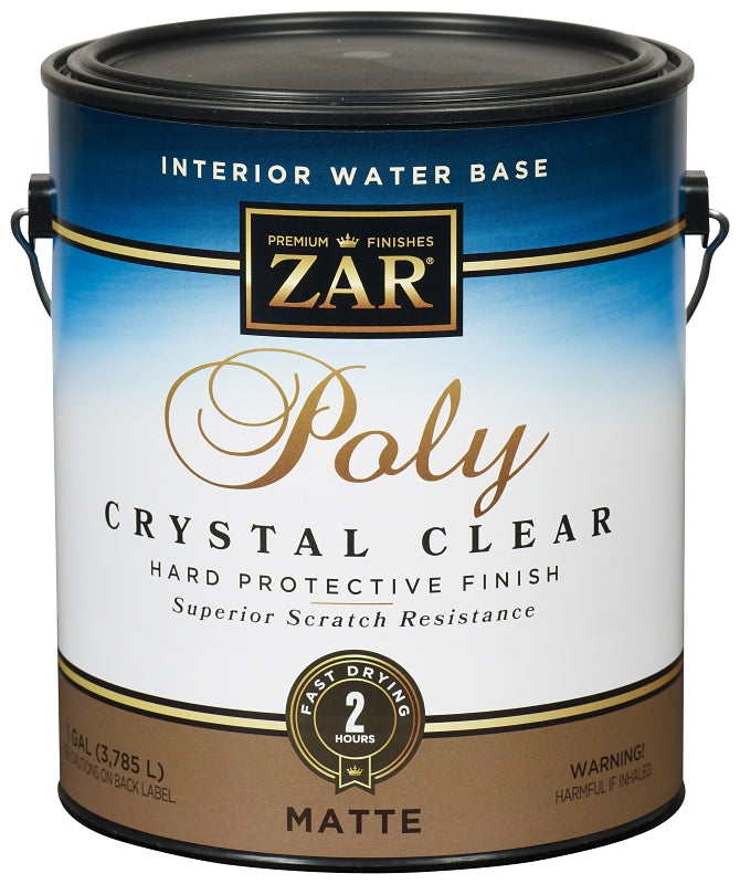 Aqua ZAR 34413 Polyurethane, Liquid, Antique Crystal Clear, 1 gal, Can