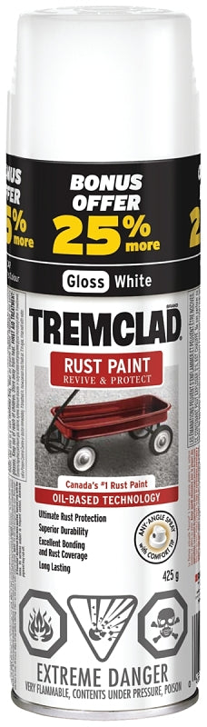 Rust-Oleum 27025B425 Rust Preventative Spray Paint, Gloss, White, 425 g, Can