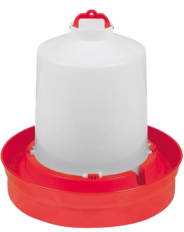 Little Giant DBW2 Deep Base Poultry Waterer, 2 gal Capacity, Red