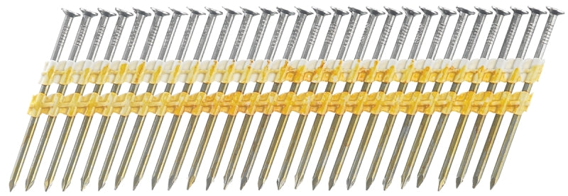 Senco GD25APBSN Collated Nail, 2-1/2 in L, Steel, Bright Basic, Full Round Head, Smooth Shank