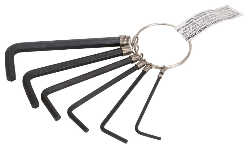 Vulcan JLW0426-3 Hex Key Set SAE, 6-Piece, Carbon Steel, Black Oxide, Black, Specifications: SAE Measurement