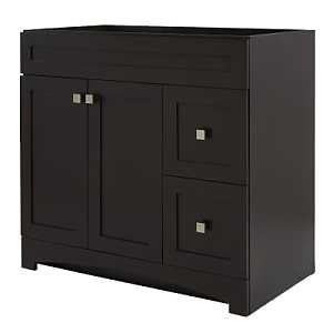Foremost Monterrey Series MXBV3621 Vanity, Black Coffee, 2-Drawer