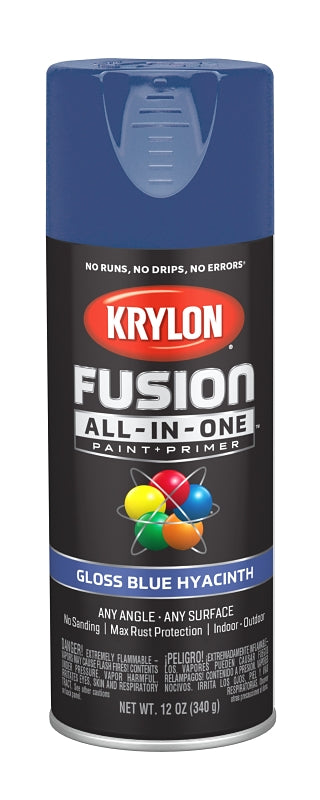 Krylon K02703007 Spray Paint, Gloss, Blue Hyacinth, 12 oz, Can