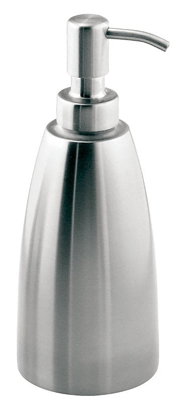 iDESIGN 21760 Soap Dispenser, 475 mL, Plastic/Stainless Steel, Silver, Brushed, Pump