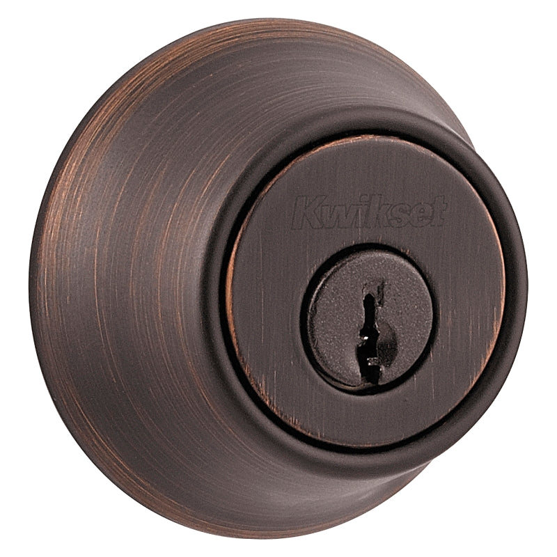 Kwikset 660 Series 665 11P Deadbolt, 3 Grade, Steel, Venetian Bronze, 2-3/8, 2-3/4 in Backset