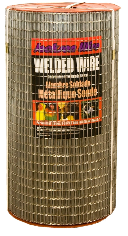 Jackson Wire 10 08 36 14 Welded Wire Fence, 100 ft L, 24 in H, 1/2 x 1 in Mesh, 16 Gauge, Galvanized