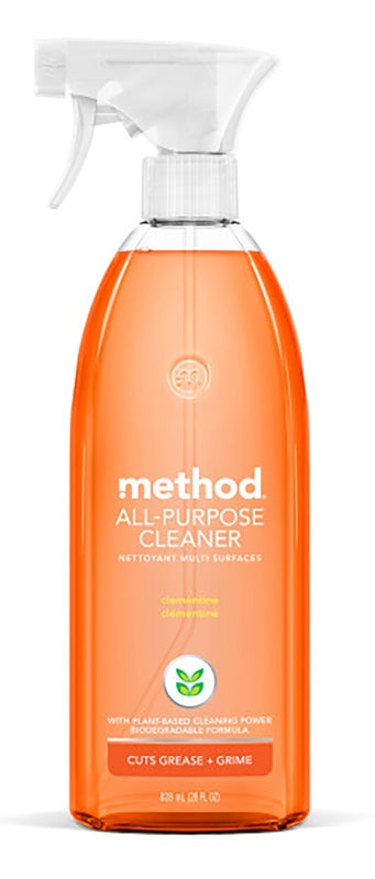 method 01164 Cleaner, 28 oz Aerosol Can, Liquid, Clementine