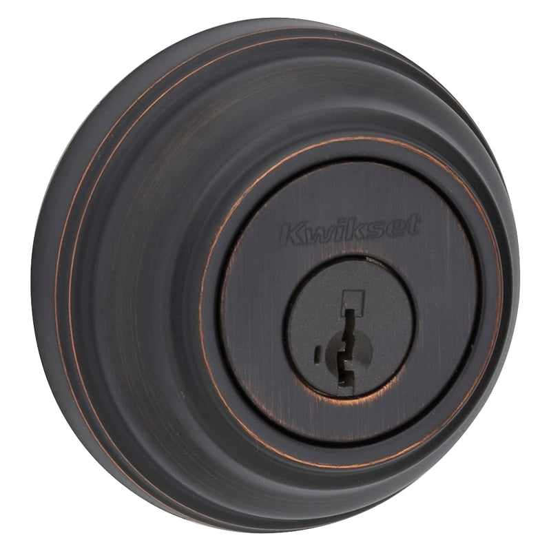 Kwikset 99800-122 Deadbolt, 1 Grade, K4 Key, Metal, Venetian Bronze, 2-3/8 to 2-3/4 in Backset, KW1 Keyway