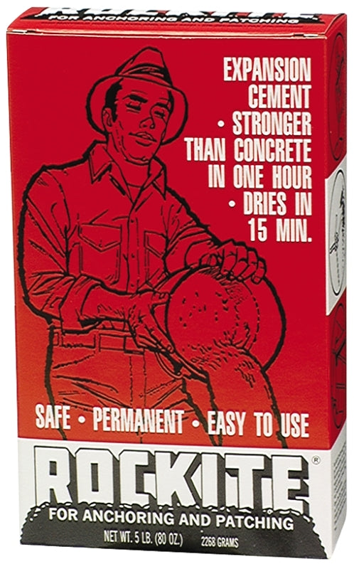 Rockite 10005 Expansion Cement, Powder, White, 1 hr Curing, 5 lb Box