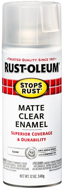 Rust-Oleum 285093 Rust Preventative Spray Paint, Matte, Clear, 12 oz, Can