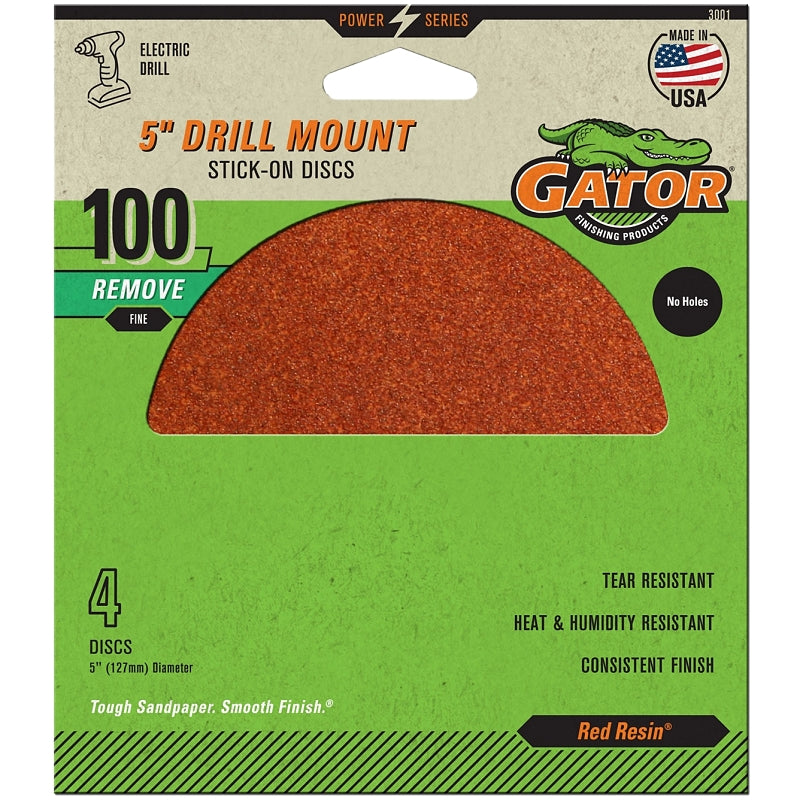 5IN 100GRIT PSA DISC 4PK