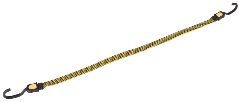 ProSource FH92106-3 Stretch Cord, 17 mm Dia, 30 in L, Polypropylene, Yellow, Hook End