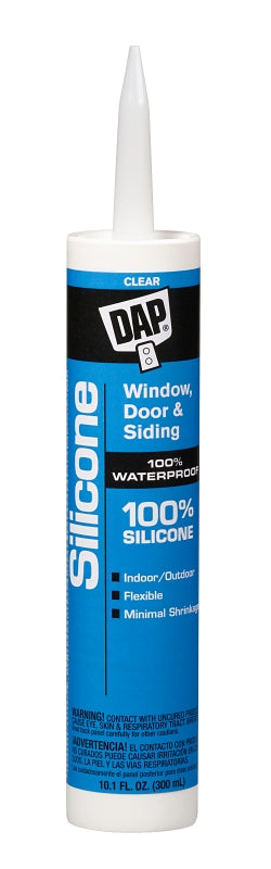 DAP 08641 Window and Door Sealant, Clear, -40 to 400 deg F, 9.8 fl-oz Cartridge