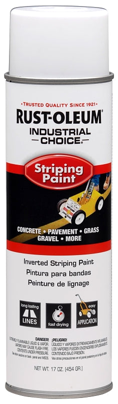 Rust-Oleum 1691838 Inverted Marking Spray Paint, Flat/Matte, White, 18 oz, Can