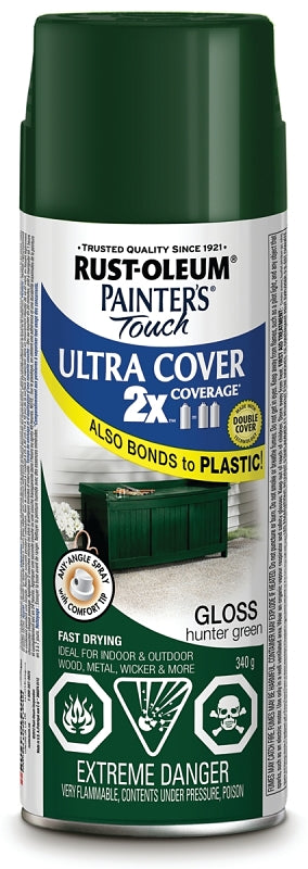 Rust-Oleum 253711 Spray Paint, Gloss, Hunter Green, 340 g, Can