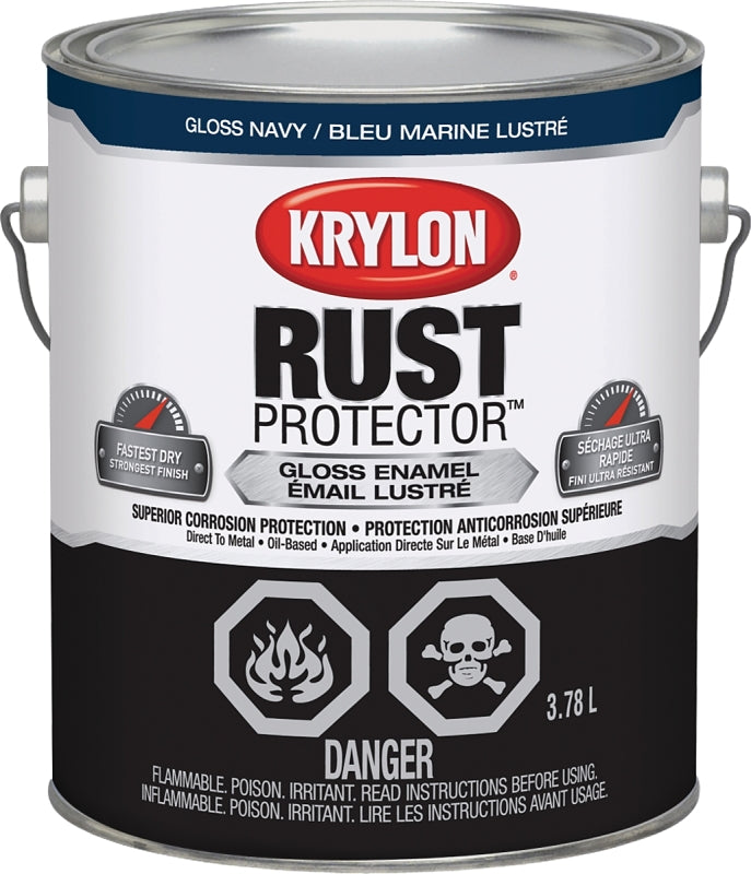 Krylon 469413000 Enamel Paint, Gloss, Navy, 3.78 L Pail