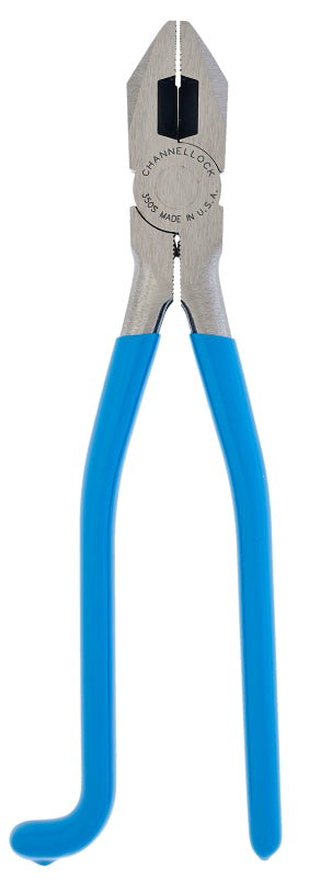 CHANNELLOCK 350S Iron Workers Plier, 8-3/4 in OAL, Blue Handle, Ergonomic Handle, 1.06 in W Jaw, 1.28 in L Jaw