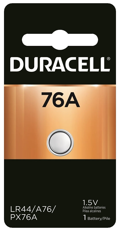 Duracell PX76A675PK Battery, 1.5 V Battery, 190 mAh, A76 Battery, Alkaline, Lithium, Manganese Dioxide