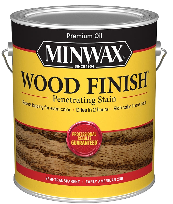 Minwax 71008000 Wood Stain, Early American, Liquid, 1 gal, Can