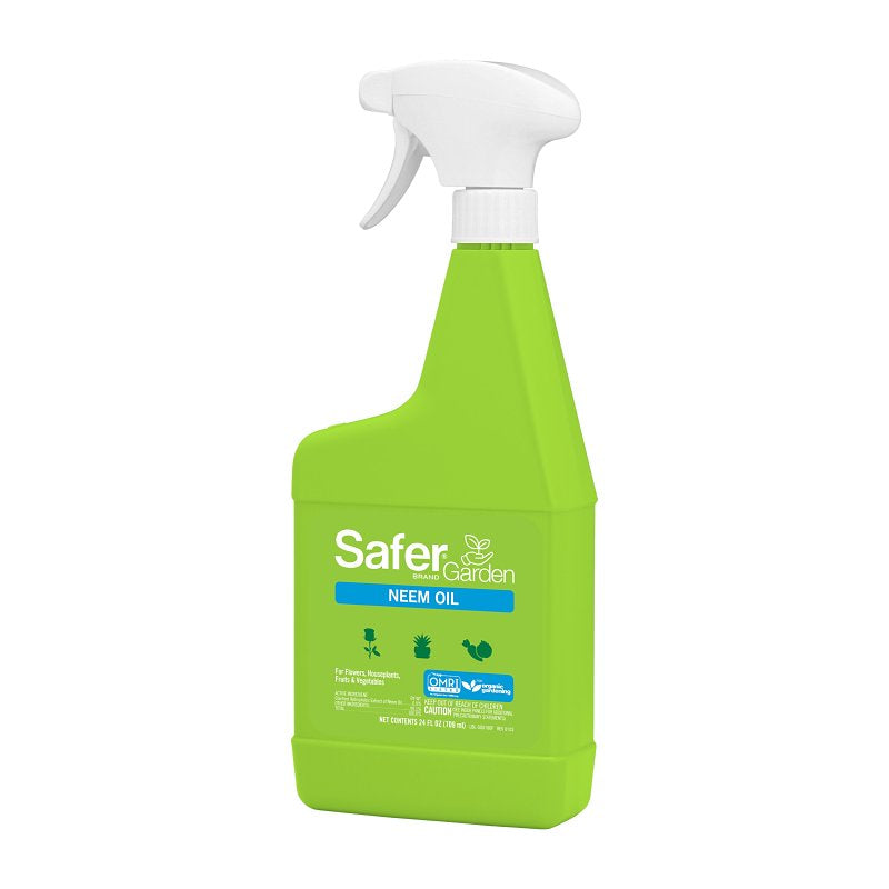 Safer SG5180 Garden Neem Oil Spray, Liquid, Spray Application, 24 fl-oz Bottle