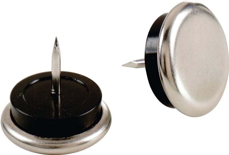 Shepherd Hardware 9100 Furniture Glide, Nickel, Silver, 4/PK