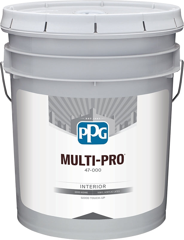 PPG MOPAKO PRO 47-110/05 Interior Paint, Flat, White, 5 gal, 400 sq-ft Coverage Area