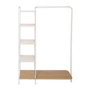 Honey-Can-Do WRD-09850 Free-Standing Clothing Rack, 90 lb, 4-Shelf, 48 in W, 68 in H, Metal