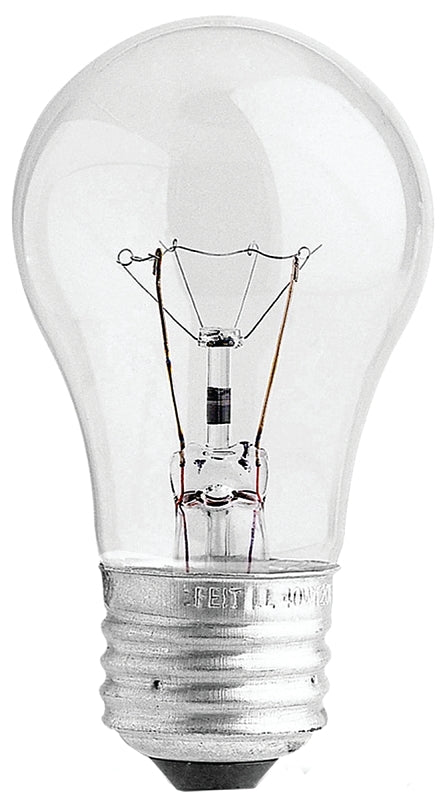 Feit Electric BP40A15/CL/CAN Incandescent Bulb, 40 W, A15 Lamp, Medium E26 Lamp Base, 2700 K Color Temp