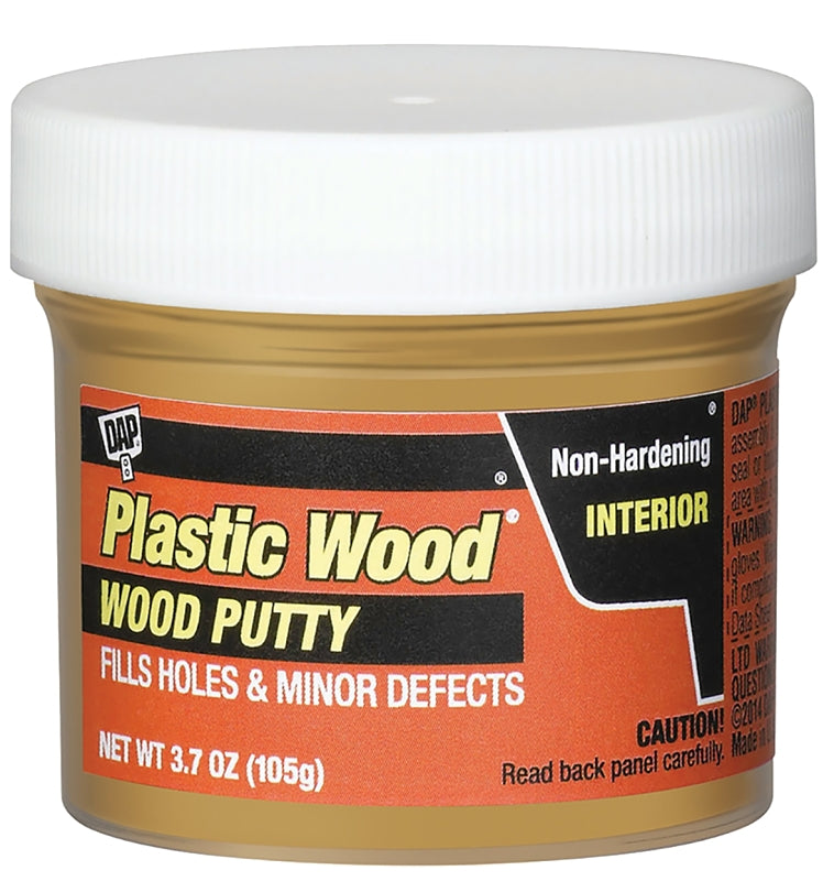 DAP 7079821247 Wood Putty, Solid, Mild, Pleasant, Light Oak, 3.7 oz, Tub